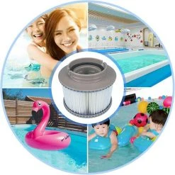 HIASDFLS Cartouches De Filtres De Piscine Pour Filtre Spa, Pompe À Cartouche Filtrante Pour Mspa Fd2089 Remplacement Des Filtres Pour Piscine, Traitement Hot Sub Et Spas-2 Pièces -Pompe et filtre de piscine Soldes 58678402 3