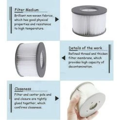 GDRHVFD 4Pcs Filtres De Rechange Pour Mspa Whirlpool Filter - Cartouches Filtrantes Pour Sous-Bateaux Et Spa Chauds - Pour Piscines Gonflables - Modèle À Partir De 2020 8 GDRHVFD 4Pcs Filtres De Rechange Pour Mspa Whirlpool Filter - Cartouches Filtrantes Pour Sous-Bateaux Et Spa Chauds - Pour Piscines Gonflables - Modèle À Partir De 2020 -Pompe et filtre de piscine Soldes 58696753 4