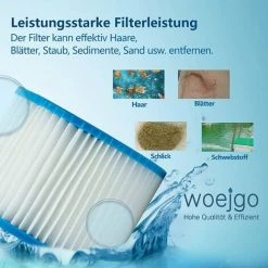 GDRHVFD 12Pcs Cartouches Filtrantes Pour Piscine De Type Vi Pour Bestway Taille 6-58323 -Pompe et filtre de piscine Soldes 58696792 5