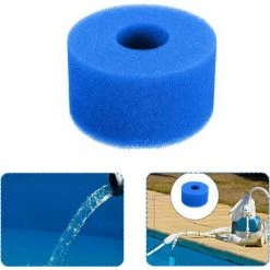 GDRHVFD Filtre Éponge, Éponge De Cartouche Filtrante, Éponge De Filtre De Piscine, Cartouche De Remplacement Lavable Réutilisable, Filtre D'Éponge De Filtre De Bain À Remous -1Pcs-Blue-108*40*73Mm -Pompe et filtre de piscine Soldes 58696795 5