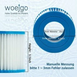 GDRHVFD 8Pcs Cartouches Filtrantes Pour Piscine De Type Vi Pour Bestway Taille 6-58323 -Pompe et filtre de piscine Soldes 58696841 4