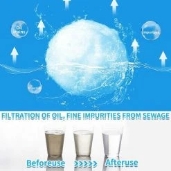 FVBJD 1600g Boules De Filtre De Piscine Balles Filtrantes Balles De Filtration Filtre Balls Réutilisables Peut Remplacer 57 Kg Sable Filtrant Sable De Quartz,Convient Systèmes De Filtration -Pompe et filtre de piscine Soldes 58754766 3