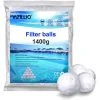 FVBJD 1400g Boules De Filtre De Piscine Équivalent à 50 Kg De Filtre à Sable, Balle Filtrante Piscine Convient à Divers Systèmes De Filtration De Piscine