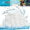 FVBJD Boules De Filtre De Piscine 700g,Balle Filtrante Piscine,Alternative Pour 25 Kg De Sable,Filtre Pour Système De Filtre à Sable,Boules De Filtre Réutilisables De Piscine,Filtrage De L'eau