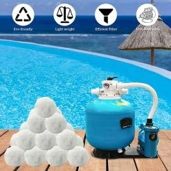 FVBJD Balles Filtrantes, Balle Filtrante Piscine, Boules De Filtre De Piscine (1300) -Pompe et filtre de piscine Soldes 58754825 4