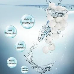 FVBJD Boules De Filtre De Piscine 700g Balles Filtrantes Alternative Pour 25 Kg De Sable, Filtrant Balles Média Filtre à Fibres Pour Piscine Filtres à Sable Filtrage De L'eau. -Pompe et filtre de piscine Soldes 58754829 4