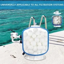 FVBJD Filtre Balls Balles De Filtration, Filtre Pour Piscine De 1400g Peut Remplacer 50kg Sable Filtrant, Convient à Divers Systèmes De Filtration Boules De Filtre De Piscine -Pompe et filtre de piscine Soldes 58754831 3