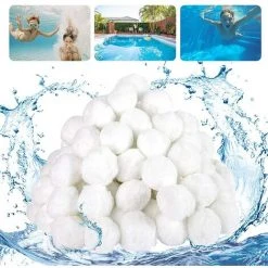 FVBJD Boules De Filtre De Piscine 500g Balles Filtrantes Alternative Pour 18 Kg De Sable, Filtrant Balles Média Filtre à Fibres Pour Piscine Filtres à Sable Filtrage De L'eau.