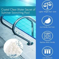 FVBJD 700g Filtre Balls Balles De Filtration,Filtre Pour Piscine De Peut Remplacer 25 Kg Sable Filtrant Sable De Quartz,Convient à Divers Systèmes De Filtration Boules De Filtre De Piscine -Pompe et filtre de piscine Soldes 58754862 5