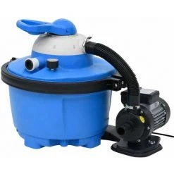 GROSMONDE Pompe De Filtration à Sable 200W 25L Bleu Et Noir
