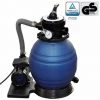 GROSMONDE 1/2x Pompe à Filtre à Sable 400 W 11 000 L/h Filtration Piscine Jardin Extérieur
