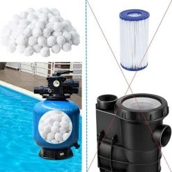 PERLE RARE Boule Filtrante, Boule Filtrante De Piscine 700g, Boule Filtrante Au Lieu De 25kg De Sable Filtrant, Accessoires De Nettoyage De Piscine -Pompe et filtre de piscine Soldes 59324970 4