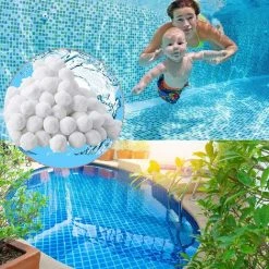 PERLE RARE Boule Filtrante, Boule Filtrante De Piscine 700g, Boule Filtrante Au Lieu De 25kg De Sable Filtrant, Accessoires De Nettoyage De Piscine -Pompe et filtre de piscine Soldes 59324970 5