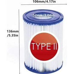 EINEMGELD Pour Bestway 58094 Lot De 4 Cartouches Filtrantes Pour Piscine Familiale Pour Bestway 58148/58117 Blanc/bleu 6 EINEMGELD Pour Bestway 58094 Lot De 4 Cartouches Filtrantes Pour Piscine Familiale Pour Bestway 58148/58117 Blanc/bleu -Pompe et filtre de piscine Soldes 59433914 2