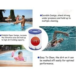EINEMGELD Pour Bestway 58094 Lot De 4 Cartouches Filtrantes Pour Piscine Familiale Pour Bestway 58148/58117 Blanc/bleu 9 EINEMGELD Pour Bestway 58094 Lot De 4 Cartouches Filtrantes Pour Piscine Familiale Pour Bestway 58148/58117 Blanc/bleu -Pompe et filtre de piscine Soldes 59433914 5