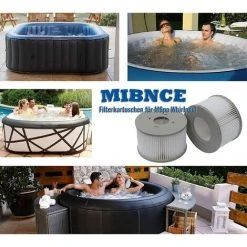 EINEMGELD Lot De 4 Cartouches Filtrantes De Rechange Pour Piscine Gonflable Mspa, Jacuzzi -Pompe et filtre de piscine Soldes 59434052 4