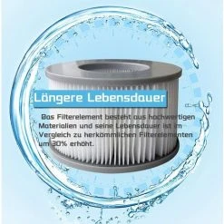 EINEMGELD Lot De 8 Cartouches Filtrantes De Rechange Pour Piscine Gonflable Mspa, Jacuzzi -Pompe et filtre de piscine Soldes 59434055 3