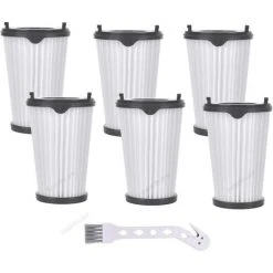EINEMGELD Lot De 6 Filtres Pour Aspirateur Ergorapido AEG CX7 CX7-2 Filtre De Remplacement, Filtres Hepa De Remplacement Avec 1 Brosse De Nettoyage
