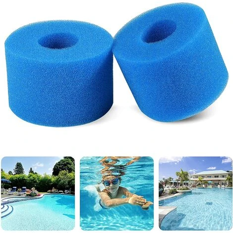 CATHERINE Éponge De Filtre De Piscine Lavable Réutilisable Poteau D'éponge De Nettoyage Bleu 2 CATHERINE Éponge De Filtre De Piscine Lavable Réutilisable Poteau D'éponge De Nettoyage Bleu – Image 2
