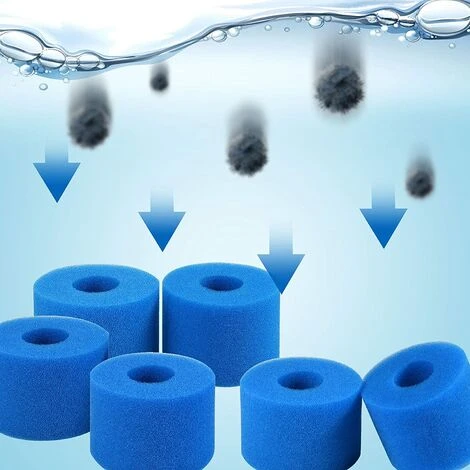 CATHERINE Éponge De Filtre De Piscine Lavable Réutilisable Poteau D'éponge De Nettoyage Bleu 4 CATHERINE Éponge De Filtre De Piscine Lavable Réutilisable Poteau D'éponge De Nettoyage Bleu – Image 4