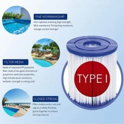 BENOBBY KIDS Lot De 4 Filtres Pour Type I Remplace Les Cartouches Filtrantes, Filtre Pompe Piscine , Accessoire Pour Le Nettoyage De La Piscine Pour -Pompe et filtre de piscine Soldes 59761951 3