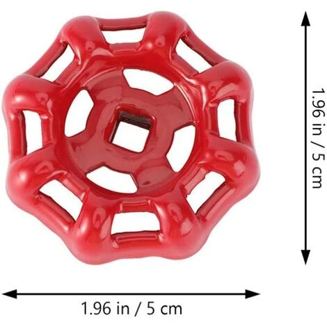 GALOZZOIT 10pcs Remplacement Porte Boule Volant Tuyau D'eau Robinet Fonte Arrêt Poignée Remplacement Extérieur Robinet Tuyau Métal Poignée 6 * 6 Mm Rouge 2 GALOZZOIT 10pcs Remplacement Porte Boule Volant Tuyau D'eau Robinet Fonte Arrêt Poignée Remplacement Extérieur Robinet Tuyau Métal Poignée 6 * 6 Mm Rouge – Image 2