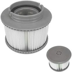 DENUOTOP Cartouches De Filtres Lot De 2 Cartouches Filtrantes Pour Piscine, Accessoires De Filtre De Nettoyage De Piscine Gonflable De Rechange Pour Spa, Cartouche De Filtre Antimicrobienne Pour Spa Facile à Installer -Pompe et filtre de piscine Soldes 60007810 3