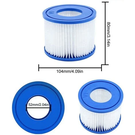 FLYME Lot De 2 Cartouches Filtrantes Pour Bain à Remous Lay-Z-Spa Bestway Flowclear Taille VI 2 FLYME Lot De 2 Cartouches Filtrantes Pour Bain à Remous Lay-Z-Spa Bestway Flowclear Taille VI – Image 2