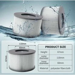 STARLIGHT Filtre Spa Pour Mspa, Filtres Pour MSpa Piscines Gonflables, Cartouches Filtrantes Pour Spa Gonflable Mspa - Modèle à Partir De 2020 (4pcs),STAR.L 6 STARLIGHT Filtre Spa Pour Mspa, Filtres Pour MSpa Piscines Gonflables, Cartouches Filtrantes Pour Spa Gonflable Mspa - Modèle à Partir De 2020 (4pcs),STAR.L -Pompe et filtre de piscine Soldes 60064415 2