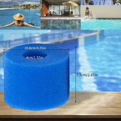 STARLIGHT Éponge Filtre S1 Pour Spa,Cartouche Filtre Piscine Pour Intex,Type S1 Pour Intex 29001 E Pure Spa,Réutilisables Et Lavables, Filtre En Mousse Pour Spa, Piscine (8 Pcs),STAR.L -Pompe et filtre de piscine Soldes 60066319 2