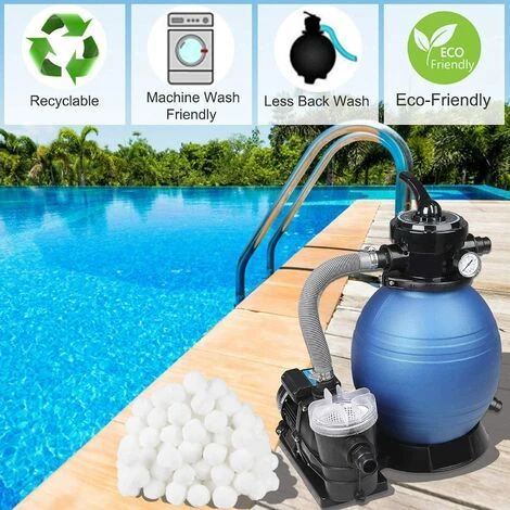 NAXUNNN Balles Filtrantes, 700g Boules De Filtre De Piscine, Filtre Pour Piscine 3 NAXUNNN Balles Filtrantes, 700g Boules De Filtre De Piscine, Filtre Pour Piscine – Image 3