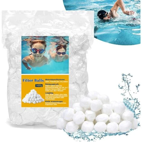 NAXUNNN Balles Filtrantes,1400g Boules De Filtre De Piscine 2 NAXUNNN Balles Filtrantes,1400g Boules De Filtre De Piscine – Image 2