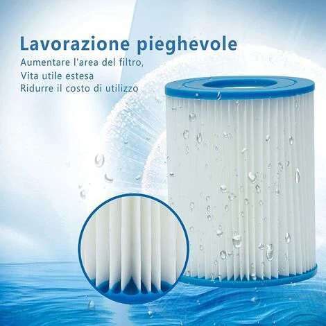 JOORRT Lot De 2 Cartouches Filtrantes Piscine Pour Bestway II, Taille 2, Filtre Pour Piscine Type 2 3 JOORRT Lot De 2 Cartouches Filtrantes Piscine Pour Bestway II, Taille 2, Filtre Pour Piscine Type 2 – Image 3
