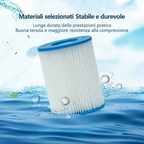 JOORRT Lot De 2 Cartouches Filtrantes Piscine Pour Bestway II, Taille 2, Filtre Pour Piscine Type 2 4 JOORRT Lot De 2 Cartouches Filtrantes Piscine Pour Bestway II, Taille 2, Filtre Pour Piscine Type 2 – Image 4