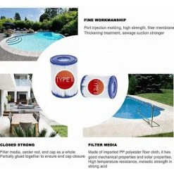 BENOBBY KIDS Lot De 2 Cartouches De Filtre De Piscine Pour Kit De Cartouche De Rechange Pour Pompe De Filtration Bestway II 58383 Modèle 58387 -Pompe et filtre de piscine Soldes 60721059 5