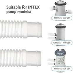 MACARON Tuyau De Remplacement De Piscine, Tuyaux De Piscine, Avec 2 Connecteurs Métalliques, Pour Piscine Hors Terre Tuyau De Remplacement De Pompe De Filtre De Piscine LO-Ron -Pompe et filtre de piscine Soldes 61047694 3