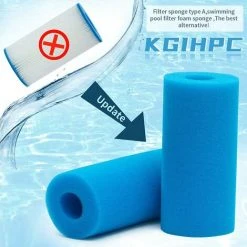 DECKON Filtre éponge Type A, Filtre Piscine En Mousse, Filtre Mousse Piscine Filtre éponge Pré-Filtre Mousse Cartouche éponge Lavable, Réutilisable. (4 Pièces) -Pompe et filtre de piscine Soldes 61181850 5
