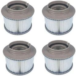 DECKON Mscomft MSPA Cartouches De Rechange De Filtre Pour Tous Les Modèles Whirlpool Spas Swimming Piscine,Cartouches Filtrantes Avec Filet Pour MSpa Les Spas Bubble Spa (4 Pièces)