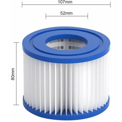 LIFCAUSAL Cartouches De Filtre De Piscine Pour Remplacement De Pompes De Filtre De Piscine De Filtre à Cartouche Intex Type D (Φ107 * Φ52 * 80Η) 2 LIFCAUSAL Cartouches De Filtre De Piscine Pour Remplacement De Pompes De Filtre De Piscine De Filtre à Cartouche Intex Type D (Φ107 * Φ52 * 80Η) – Image 2