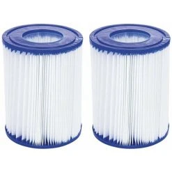 LIFCAUSAL Lot De 2 Cartouches De Filtre De Piscine Pour Pompes De Filtration De Piscine Intex Type A, Filtre De Rechange Pour Piscine, Blanc