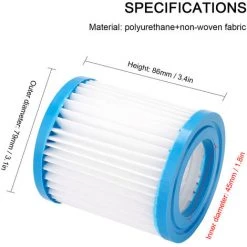 TANCYCO Pompe De Filtre De 300 Gallons élément De Filtre Accessoires De Pompe De Filtre Cartouche De Filtre De Pompe De Filtre De Circulation Accessoire HS-630 -Pompe et filtre de piscine Soldes 63781638 3