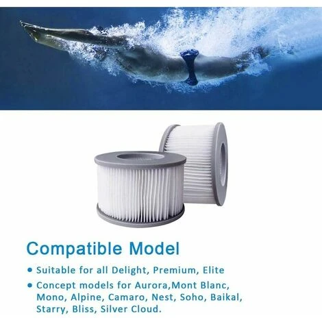 SINCèREETALI Pack De 2 Filtres De Rechange Pour Mspa - Pompe à Cartouche Pour Piscines, Eau Chaude Et Spa 5 SINCèREETALI Pack De 2 Filtres De Rechange Pour Mspa - Pompe à Cartouche Pour Piscines, Eau Chaude Et Spa – Image 5