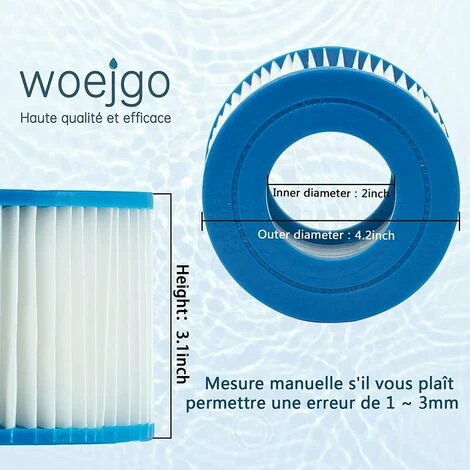 SINCèREETALI Filtre Spa Pour Bestway 58323, Cartouche Filtrante Taille 6 Pour Lay-Z-Spa, Pour Monaco, Pour Miami, Pour Vegas (Lot De 4) 2 SINCèREETALI Filtre Spa Pour Bestway 58323, Cartouche Filtrante Taille 6 Pour Lay-Z-Spa, Pour Monaco, Pour Miami, Pour Vegas (Lot De 4) – Image 2