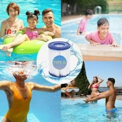 SINCèREETALI Lot De 2 Cartouches De Filtre De Piscine De Type II – Compatible Avec Les Filtres Bestway 58094 – Accessoires De Filtre De Piscine Gonflable De Rechange Pour Spa -Pompe et filtre de piscine Soldes 63821488 3