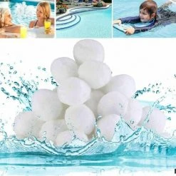 FOZIY Boules Filtrantes Pour Systèmes De Filtration à Sable, Boules Filtrantes De 700 G Remplacent 25 Kg De Sable Filtrant, Boules Filtrantes Pour Filtres De Piscine, Systèmes De Filtration De Piscine, Pompes De Filtration,Fonepro