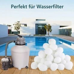 FOZIY Boules Filtrantes Pour Systèmes De Filtration à Sable, Boules Filtrantes De 700 G Remplacent 25 Kg De Sable Filtrant, Boules Filtrantes Pour Filtres De Piscine, Systèmes De Filtration De Piscine, Pompes De Filtration,Fonepro 9 FOZIY Boules Filtrantes Pour Systèmes De Filtration à Sable, Boules Filtrantes De 700 G Remplacent 25 Kg De Sable Filtrant, Boules Filtrantes Pour Filtres De Piscine, Systèmes De Filtration De Piscine, Pompes De Filtration,Fonepro -Pompe et filtre de piscine Soldes 63839203 5