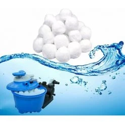 FOZIY Boules De Filtre,Balles Filtrantes 700g Peut Remplacer 25 Kg Sable Filtrant Sable De Quartz,Média Filtre à Fibres Utilisées Dans Les Piscines, Filtres à Sable, Filtration D'eau.,Fonepro
