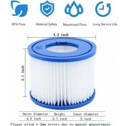 GroupM 12 Pièces Filtre Pompe Gonflable Source Chaude Piscine élément Filtrant Accessoires De Remplacement élément Filtrant 6 GroupM 12 Pièces Filtre Pompe Gonflable Source Chaude Piscine élément Filtrant Accessoires De Remplacement élément Filtrant -Pompe et filtre de piscine Soldes 63890273 2