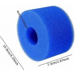 GroupM 8 Pièces Filtre De Purification De L'eau De Piscine éponge Colonne Bleu Filtre éponge Tube Réutilisable Et Lavable Mousse Filtre éponge -Pompe et filtre de piscine Soldes 63893279 2