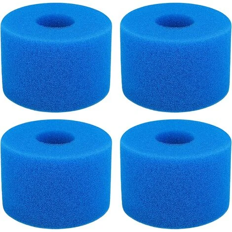 AOUGO Lot De 4 Cartouches De Mousse De Filtre De Piscine Compatibles Avec Intex S1 Type Cartouche De Filtre En Mousse Lavable Réutilisable Cartouche De Filtre En Mousse éponge Cartouche De Filtre De Piscine Cartouche En Mousse éponge, Bleu 1 AOUGO Lot De 4 Cartouches De Mousse De Filtre De Piscine Compatibles Avec Intex S1 Type Cartouche De Filtre En Mousse Lavable Réutilisable Cartouche De Filtre En Mousse éponge Cartouche De Filtre De Piscine Cartouche En Mousse éponge, Bleu